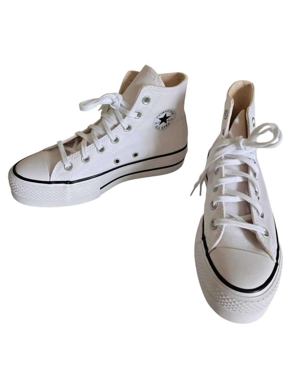 NEW🤍Converse Chuck Taylor All-Star Women White Lift High-Top Platform Sneakers - Picture 4 of 16